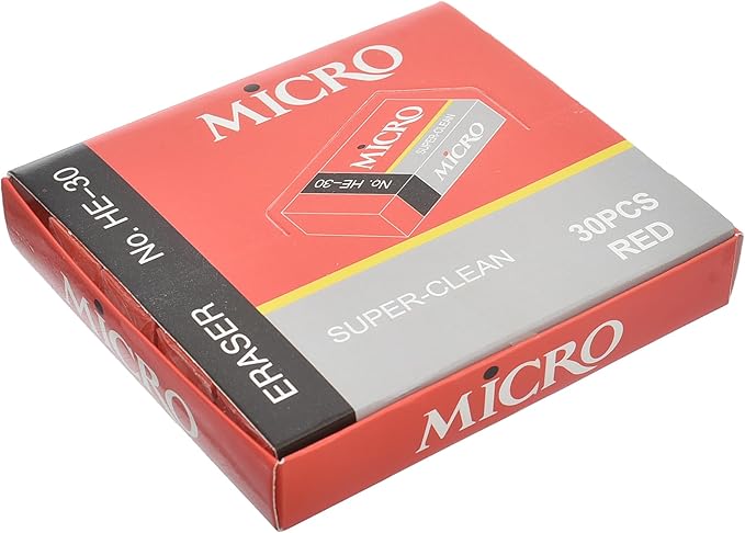Micro Rubber Eraser- Red